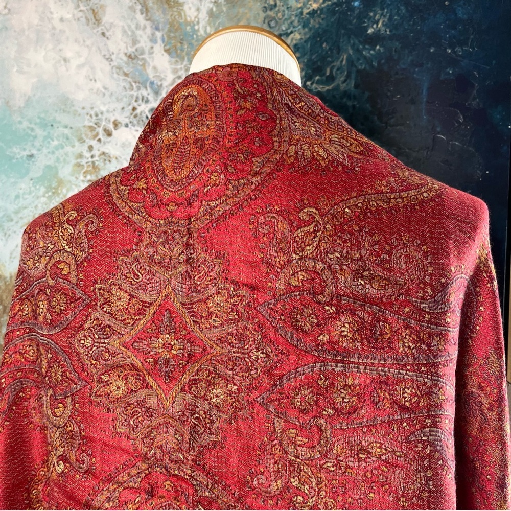 Paisley Pashmina with Fringe - Picture 6 of 6